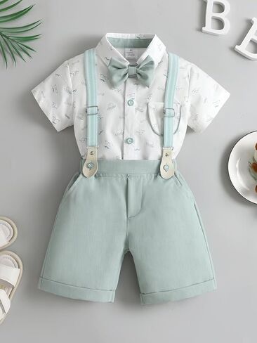 Boy's Summer Gentleman Dress Clothes Shorts Suit, in Saudi Arabia