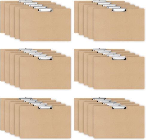 8 Pcs 11x17 Clipboard Wooden Lap Board with Low Profile Clip Desk Brown Clipboard Landscape Clipboard Horizontal Clipboard Ledger Brown Hardboard for Drawing Sketching Art Supplies in Saudi Arabia