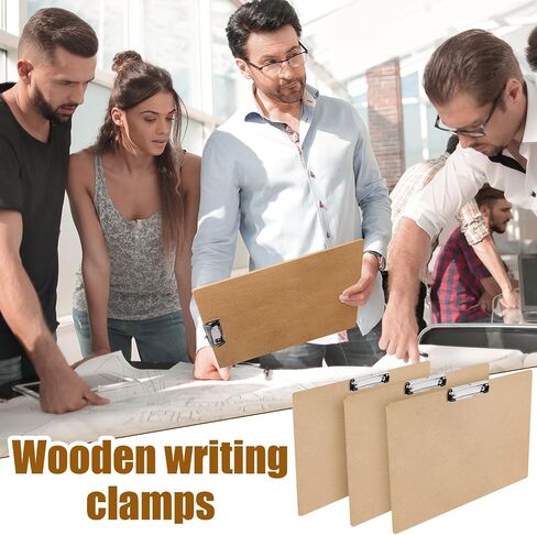 8 Pcs 11x17 Clipboard Wooden Lap Board with Low Profile Clip Desk Brown Clipboard Landscape Clipboard Horizontal Clipboard Ledger Brown Hardboard for Drawing Sketching Art Supplies in Saudi Arabia