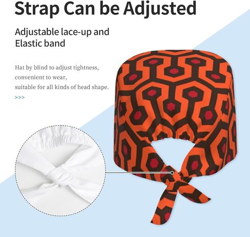 Colorful Tie Dye Working Cap Scrub Cap with Sweatband Adjustable Fashion Elastic Bandage Tie Back Hat Headwear for Women Men in Saudi Arabia