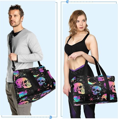 Weekender Bag for Women, Gym Bag Sports Duffle Bag Travel Tote Bag with Toiletry Bag Shoes Compartment in Saudi Arabia