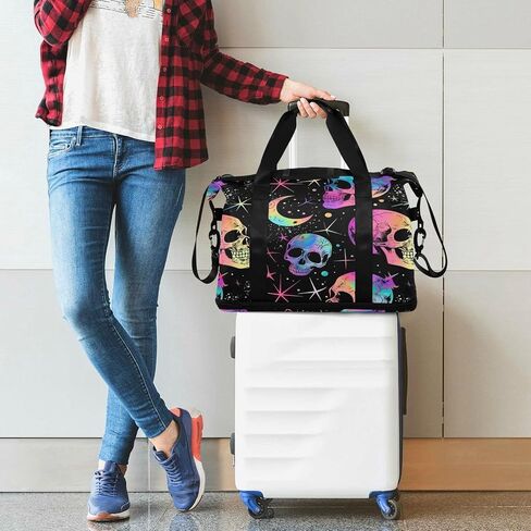 Weekender Bag for Women, Gym Bag Sports Duffle Bag Travel Tote Bag with Toiletry Bag Shoes Compartment in Saudi Arabia