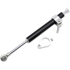 13"(330mm) Universal Motorcycle Steering Damper for Harley Honda Yamaha Kawasaki Suzuki Aprilla KTM BMW Ducati Sportster Touring Scrambler Stabilizer CNC Aluminum (Silver)