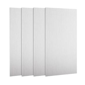 4 Pack 6061 Aluminum Sheet Metal 6x12x1/16 Inch, Flat Plain Thin Aluminum Plate Covered with Protective Film, Finely Polished and Deburred, Aluminum Metal Plate for Crafting, Industry