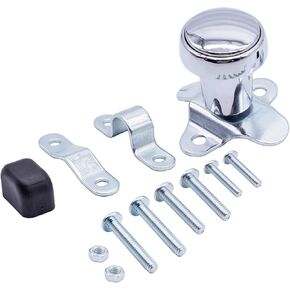 Chrome Steering Wheel Spinner Knob for Tractor RP-70100 Universal Fit with Rubber Sleeve Compatible with John Deere Case Ford Tractors