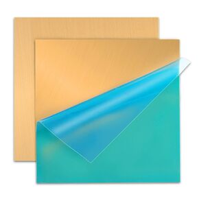 2 Pcs Brass Sheet - 6'' x 6'' x 0.04"(18 Gauge), Brass Sheet Metal