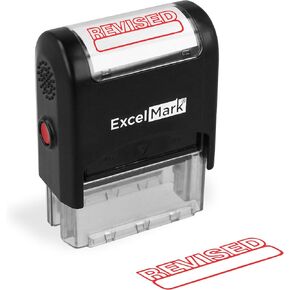 Revised Self Inking Rubber Stamp - Red Ink