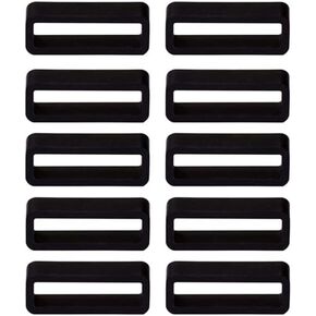 SBWC 24 mm Silicone rubber watch strap watch band loop/runner/keepers holder Retainer Loop Replacement - Black color Watch Band Loop Pack of 10