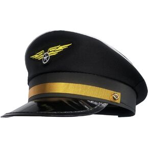 Toyvian Halloween Party Supplies Halloween Party Supplies Hat Costume Accessories Mens Adult Cap Captain Hat Cosplay Supplies, 25cm/9.82inches Captains Hat Captains Hat