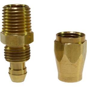Coilhose Pneumatics PRM0504 Reusable Replacement Fitting for 5/16" ID Polyurethane Hose, MPT Rigid, 1/4"