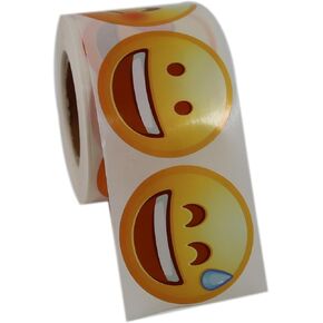 Premade Stickers Smiley Stickers for Kids - 2 Inch 500 Piece" Circles - Smiley Stickers for School, Home, Awards, Parties and More.