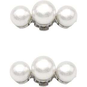 2Pcs Pearl Detachable Shoes Buckle Shoe Clips Removable Shoe Buckles for Women Decoration Jewelry Charms
