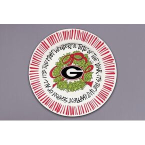 Magnolia Lane University of Georgia Wonderful Time Cookie Plate, 10.4-inch Diameter, Kitchen Accessories