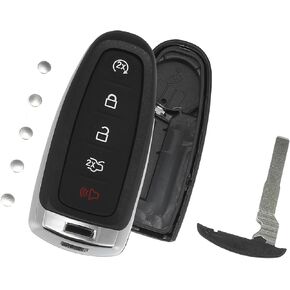 Car Key Shell Cover for Ford Escape 2013-2020 / Car/Plastic Metal / 1 Pcs Black Silver Tone
