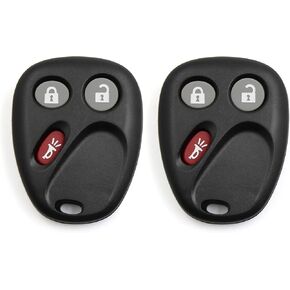 X AUTOHAUX 2pcs 3 Buttons Keyless Entry Remote Key Fob Key Shell Case for Cadillac for Chevrolet for GMC for Hummer Replacement 21997127