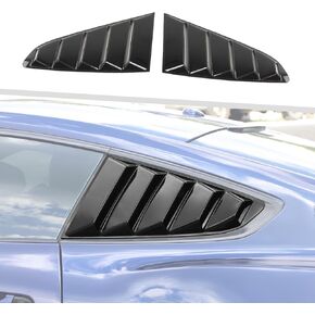 Rear Window Louvers Cover Exterior Trim Compatible with Ford Mustang 2015-2023 (Black)