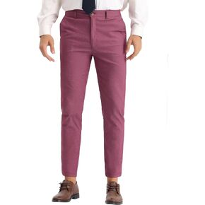 Lars Amadeus Dress Pants for Men's Slim Fit Flat Front Business Prom Skinny Tapered Chino Trousers