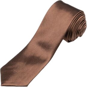 Men's Skinny Ties 2 Inch (5CM) Solid Pure Color Plain Slim Necktie for Men