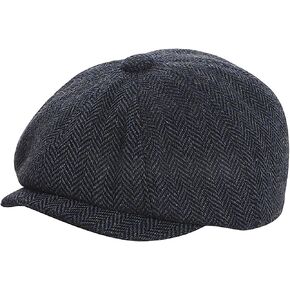 Vintage-Newsboy-Beret for Kids Cabbie-Hat Flat Tweed Pageboy Cap for Toddler-Girls-Boys Outdoor 4-9Y