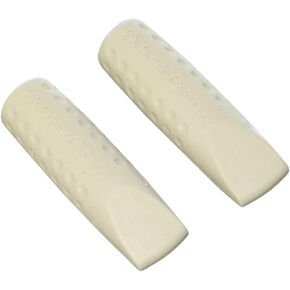 Faber-Castell 187000 - Eraser Grip 2001 Eraser Cap, Pack of 2, Grey
