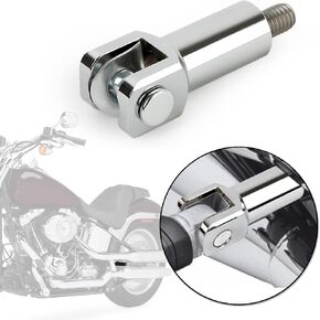 PSLER Rear Passenger Foot Pegs Support Mount Motorcycle Footrest Clevis Kits for Fatboy Heritage Softail FXST FLSTF FLSTSB 2000-2006, Chrome