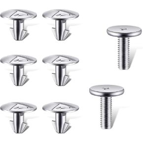 Pack-14 Car Lower Hood Pin Screw, Radiator Splash Guard Bolt, Engine Cover Fastener Clip Replacement 90674-TY2-A01 90105-TBA-A00 90673-TY2-A01, Compatible with Honda Accord Civic CRV (Silver)