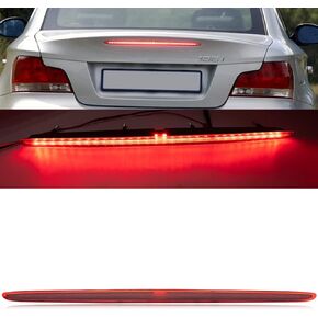 NJSBYL Rear 3rd Brake Light for B-M-W 1 Series E88 E82 Coupe/Convertible 2008-2013 128i 135i 135is LED Center Third High Mount Top Reverse Lights Red Lens Housing Replace OEM 63257164978