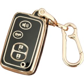 for Toyota Key Fob Cover TPU Protector Key Fob Shell Fit for Toyota Camry Avalon Corolla Highlander Prius RAV4 Venza (White)