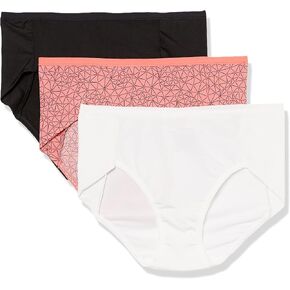 Warner's Women's Blissful Benefits Side-Smoothing Comfort Microfiber Hipster 3-Pack Ru7723w