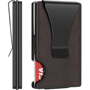 Tactical Wallet for Men,Metal Wallet Slim Minimalist Carbon Fiber,Stainless-Steel Money Clip,RFID Blocking Credit Card Holder Airtag Wallet(No Airtag)