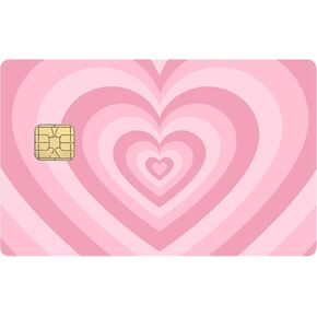 Large Chip Credit Card Stickers Skin No Bubble Slim Waterproof Anti-Wrinkling Removable Vinyl Debit Cover Decals Heart in Saudi Arabia