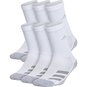 adidas Kids-Boy's/Girl's Cushioned Angle Stripe Crew Socks (6-Pair)