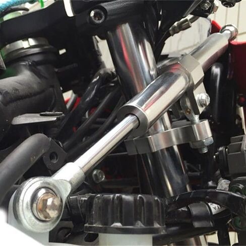13"(330mm) Universal Motorcycle Steering Damper for Harley Honda Yamaha Kawasaki Suzuki Aprilla KTM BMW Ducati Sportster Touring Scrambler Stabilizer CNC Aluminum (Silver) in Saudi Arabia