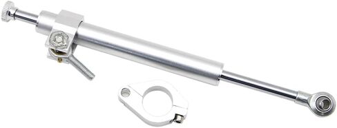 13"(330mm) Universal Motorcycle Steering Damper for Harley Honda Yamaha Kawasaki Suzuki Aprilla KTM BMW Ducati Sportster Touring Scrambler Stabilizer CNC Aluminum (Silver) in Saudi Arabia