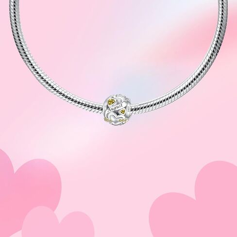 Birthstone Charm 925 Sterling Silver Charms fits Bracelets and Necklace Pendant Bead Happy Birthday Charms Jewelry Present for Women Family Friends in Saudi Arabia