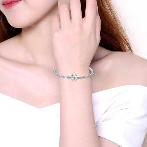 Birthstone Charm 925 Sterling Silver Charms fits Bracelets and Necklace Pendant Bead Happy Birthday Charms Jewelry Present for Women Family Friends in Saudi Arabia