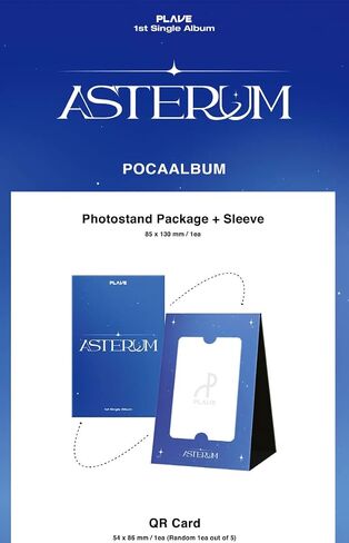 PLAVE ASTERUM 1st Single Album Photostand package+QR card+Photocard+Sticker+Accordion postcard+Tracking Sealed in Saudi Arabia