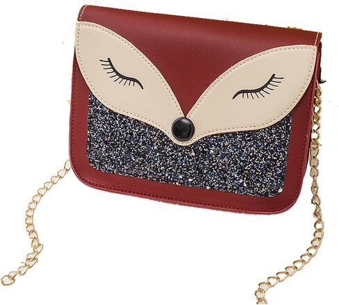Women Girls Shoulder Bag Kids Cute Fox Handbag Crossbody Purse in Saudi Arabia
