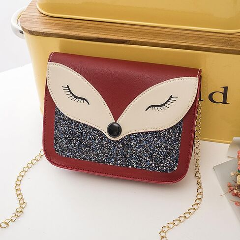Women Girls Shoulder Bag Kids Cute Fox Handbag Crossbody Purse in Saudi Arabia