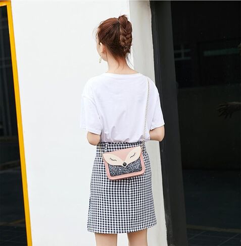 Women Girls Shoulder Bag Kids Cute Fox Handbag Crossbody Purse in Saudi Arabia