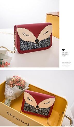 Women Girls Shoulder Bag Kids Cute Fox Handbag Crossbody Purse in Saudi Arabia