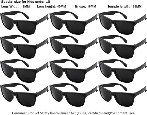 مجموعة 12 نظارات شمسية من Edge I-Wear للأطفال، هدايا للحفلات مع شهادة CPSIA خالية من الرصاص (Pb) 9402RA in Saudi Arabia