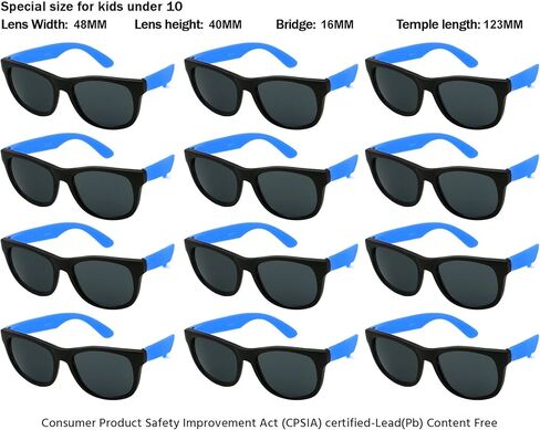 مجموعة 12 نظارات شمسية من Edge I-Wear للأطفال، هدايا للحفلات مع شهادة CPSIA خالية من الرصاص (Pb) 9402RA in Saudi Arabia