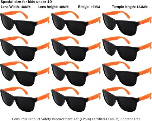 مجموعة 12 نظارات شمسية من Edge I-Wear للأطفال، هدايا للحفلات مع شهادة CPSIA خالية من الرصاص (Pb) 9402RA in Saudi Arabia
