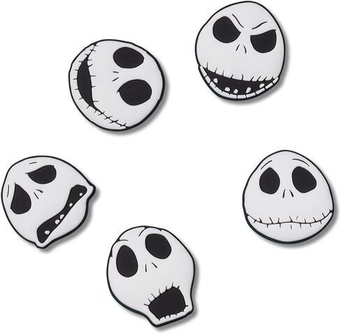 عبوات متعددة لأحذية Crocs Jibbitz، مجموعة الهالوين والرعب، NBC Jack Skellington، مقاس واحد in Saudi Arabia