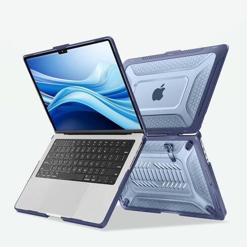 MOSISO Compatible with MacBook Pro 14 inch Case 2024-2021 Release M3 A2918 A2992 M2 A2779 M1 A2442, Honeycomb Heavy Duty TPU Bumper Plastic Hard Shell Case with Fold Kickstand&Keyboard Cover, Black in Saudi Arabia
