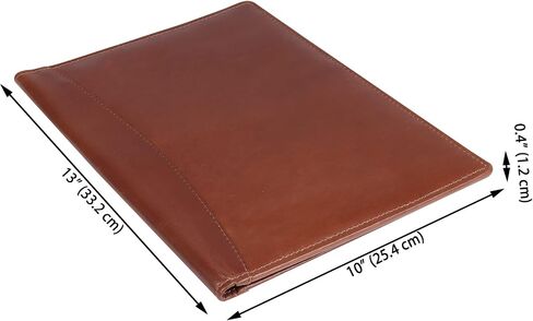 Succor Leather-Portfolio-Organiser-For-Men-Women-Professional-Organizer-Padfolio-Legal-Document-Folio-For-A4-PAD-Resume-Portfolio-Folder-with-Business-card-holder-Hunter Brown in Saudi Arabia