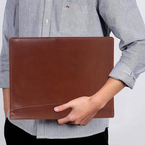 Succor Leather-Portfolio-Organiser-For-Men-Women-Professional-Organizer-Padfolio-Legal-Document-Folio-For-A4-PAD-Resume-Portfolio-Folder-with-Business-card-holder-Hunter Brown in Saudi Arabia