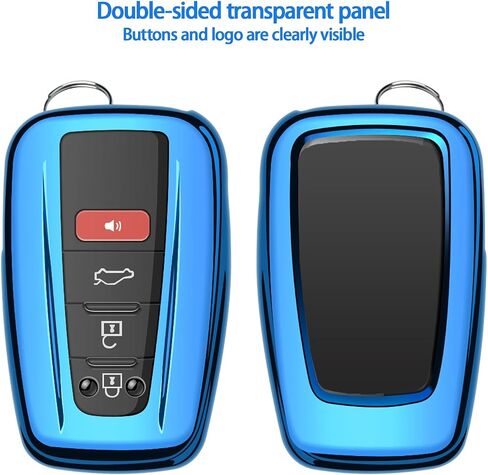 Tukellen لغطاء مفتاح Toyota Key Fob غطاء حماية خاص ناعم من مادة TPU متوافق مع 2018-2024 Camry Avalon C-HR Prius Corolla GT86 Highlander RAV4 4Runner Prado-Black in Kuwait