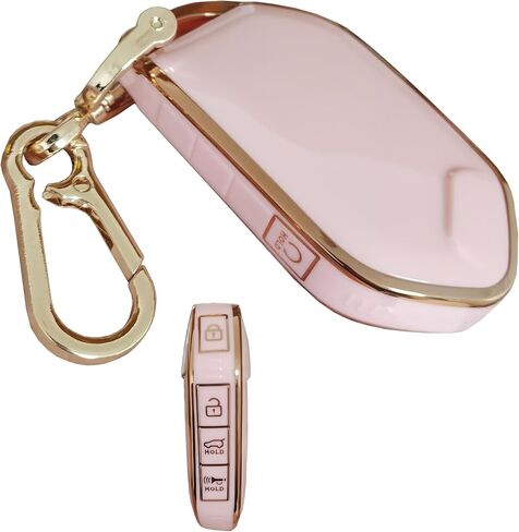 TPU for Kia Key Cover with Keychain Keyless Entry Remote Control Key Fit for Kia Telluride 2023/2024 Smart Key Fob Shell (Pink) in Kuwait